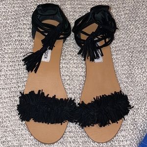 Steve Madden fringe lace up sandals